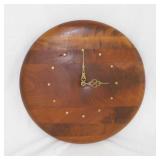 Hand crafted wood wall clock, 13' diameter