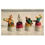 11 miniature figurines: 4' Cavalcade of Clowns by