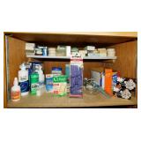 Bathroom closet contents: Bandages - New soaps -