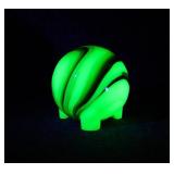 1930's Akro Agate slag Uranium glass table lighter