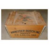 1976 wooden Anheuser-Busch Busch beer crate box,