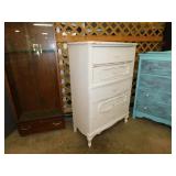 1969 wooden Shabby Chic French Provincial tallboy