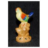 Vintage lusterware bird flower frog marked Japan,