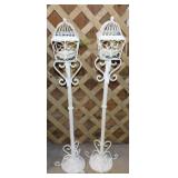 2 vintage metal Victorian style birdcage