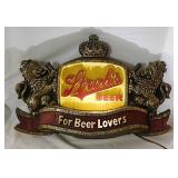 Vintage lighted Stroh
