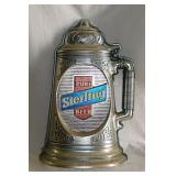 Vintage Sterling beer molded plastic bar sign,