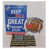 3 metal & resin wall art signs: