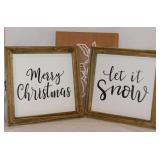 3 wood wall art: Christmas - Winter & more
