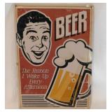 2 metal wall art signs, 12" x 17" -