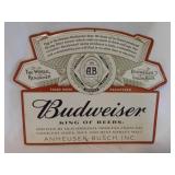 2 metal Budweiser & Busch Light beer signs,