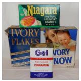 Vintage household kitchen laundry items: