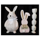 Rae Dunn Easter Spring dï¿½cor: Ceramic & wood
