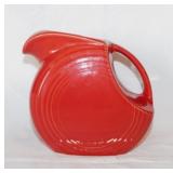 Fiesta Scarlet Red large disc pitcher, 7" tall