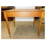 Vintage oak farmhouse kitchen work table on