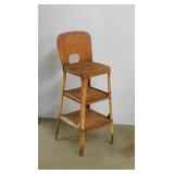 Vintage metal kitchen step stool chair
