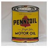 Pennzoil Motor Oil porcelain can sign, 8" x 11"