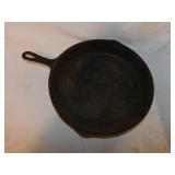 Antique cast iron frying pan, 12.5" wide