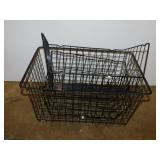 3 metal storage baskets, largest is 20" x 13" x
