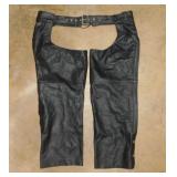 FMC leather motorcycle chaps, size 3X