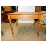 Vintage oak farmhouse kitchen work table on