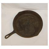 Antique cast iron #10 skillet w/ heat ring,