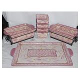 9 pcs. Temp-tations Old World Lilac stoneware,