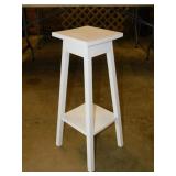 Hand crafted wooden plant stand, 9.5" square x