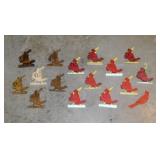 15 hand crafted wooden St. Louis Cardinals