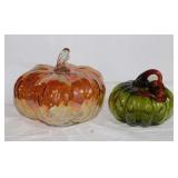 Fall Autumn Halloween dï¿½cor: Blown glass, metal &
