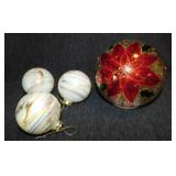 Lighted mercury glass Christmas orb - Glass tree