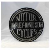 2 embossed metal Harley-Davidson Motorcycle