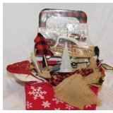 Christmas holiday farmhouse truck dï¿½cor: Burlap