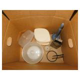 3 collapsible food storage bowls w/ lids -