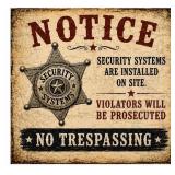 There is a security alarm at this facility,