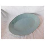 Rachael Ray gray stoneware oval serving bowl, 12"