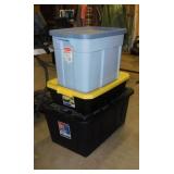 3 storage totes w/ lids