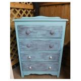 Vintage Shabby Chic distressed 4 drawer chest,