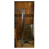 2 chrome retail clothing racks - Metal 5 shelf