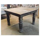 Primitive farmhouse kitchen oak work table, 43" x