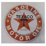 2 metal Texaco oil & Shell gasoline signs,