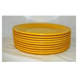 9 Texas Ware melmac melamine dinner plates, 10"