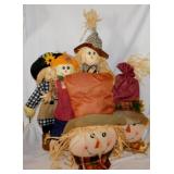 5 Halloween Fall Autumn scarecrows