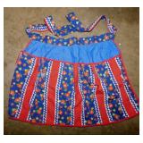 2 vintage kitchen aprons - 2 Pillsbury feed sacks