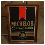 Michelob Classic Dark Beer bar sign, 15" x 23"