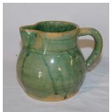 Nice 1991 signed drip glaze pottery pitcher by