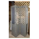 Vintage style 4 panel room divider screen with