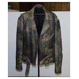 Vintage unmarked leather jacket, larger size