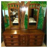 Mid Century Stanley Spanish Revival 9 drawer