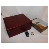 Wooden dresser box - Southwestern earrings & more