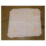 Vintage embroidered tablecloth topper - Several